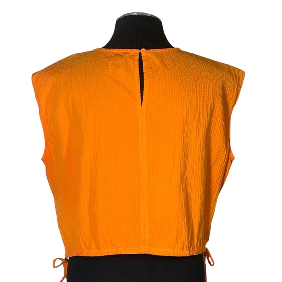 Pistola – Adriana Orange Textured Muscle Cotton Crop Top – Extra Small XS - Picture 7 of 11